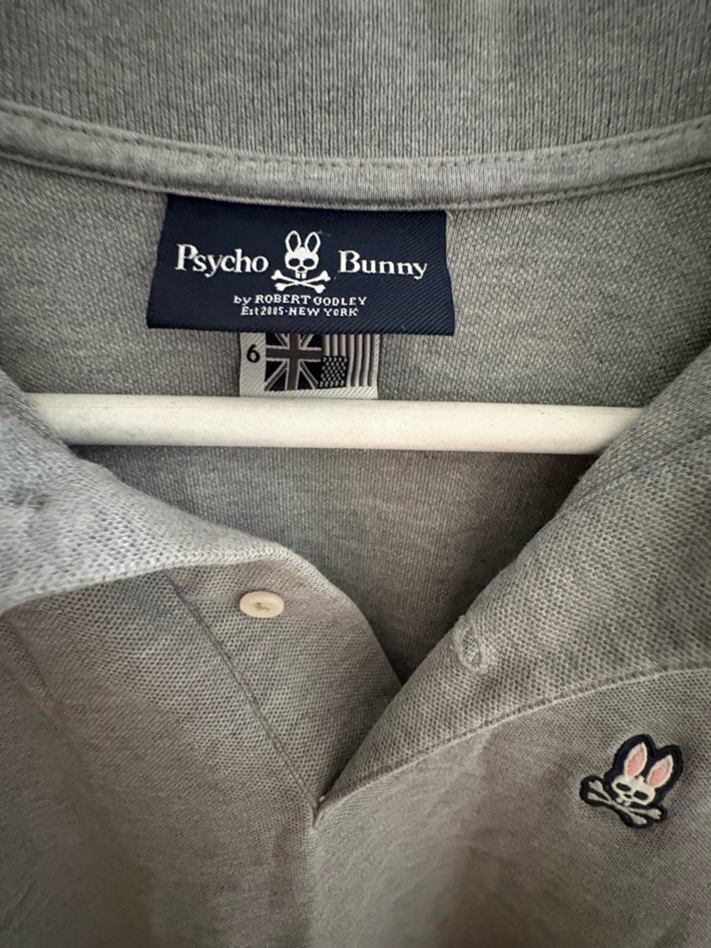 Psycho Bunny Light Grey Short-Sleeve Polo